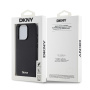 Чехол DKNY PU Grained Metal logo Hard Black (MagSafe) для iPhone 15 Pro Max, чёрный