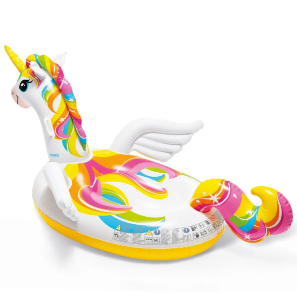 Надувной матрас для плавания INTEX "Радужный Единорог" 198*140 см (57561)