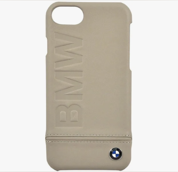 Чехол CG Mobile BMW Signature Logo Imprint Hard Leather для iPhone 7/8/SE 2020, цвет Бежевый (BMHCP7LLST)