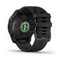 Смарт часы Garmin Epix Pro (Gen 2) Standard Edition 51 mm Slate Grey, титановый угольно-серый, DLC, черный силиконовый ремешок
