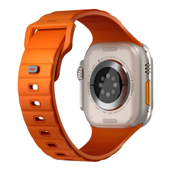 Ремешок Uniq STRIDE FKM Rubber Volt для Apple Watch 49-46-45-44 mm Orange