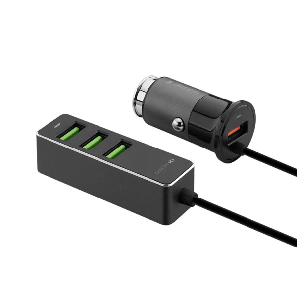 Автомобильное зарядное устройство Deppa Car Charger [3 USB + USB] 35W, Черный (11295)