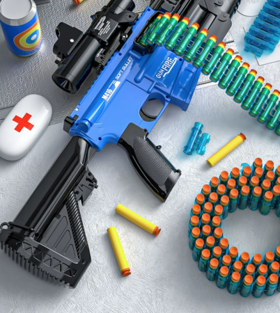 Игрушечный автомат Hu Cheng Toys Gun Fire M416, Синий