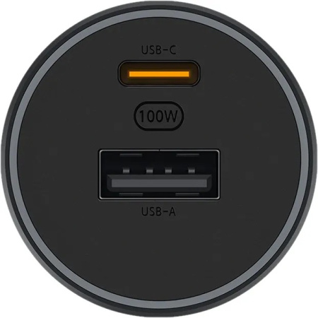 Автомобильное зарядное устройство Xiaomi Mi Car Charger [USB - Type-C] 100W 1A1C, Black (CC07ZM)