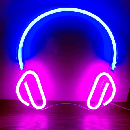 Неоновый светильник Neon Наушники