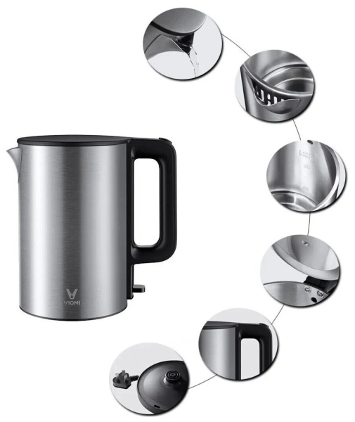 Чайник электрический Viomi Electric Kettle 1.5L, графитовый (V-MK151B)