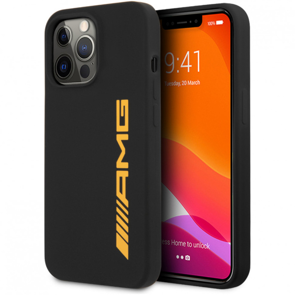 Чехол CG Mobile AMG Liquid silicone with big logo Hard для iPhone 13 Pro Max, цвет Черный (AMHCP13XSGLBYE)