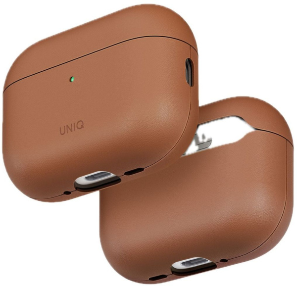 Чехол Uniq Lyden Vex Leatherette Caramel для Airpods Pro 3