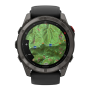 Смарт часы Garmin fenix 8 Pro, 51 мм, AMOLED, титан с DLC, сапфир, каштановый кожаный ремешок, силиконовый ремешок цвета «графитовый/чёрный»