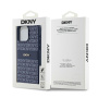 Чехол DKNY PU Repeat texture Tonal stripe Metal logo Hard Blue для iPhone 15 Pro Max, синий