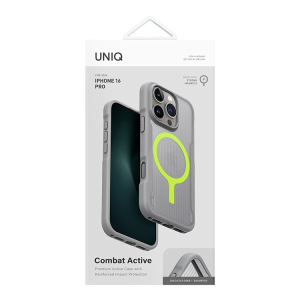 Чехол Uniq Combat Active Stone Grey (MagSafe) для iPhone 16 Pro