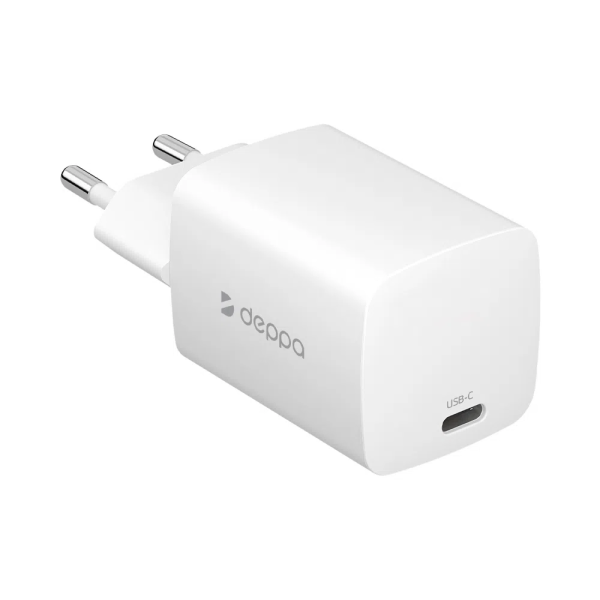 Сетевое зарядное устройство Deppa GaN Wall Charger [USB-C] 33W, White (11431)