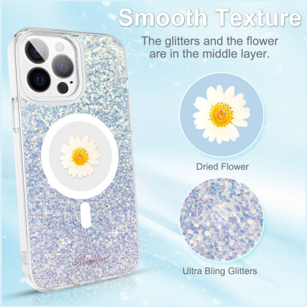 Чехол Flower series для iPhone 13 Pro, цвет Белый (6959003503053)