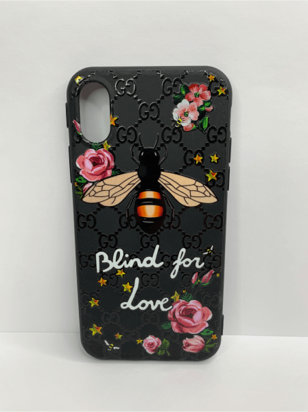 Чехол силиконовый для iPhone X / XS supreme Bee 2, цвет Черный