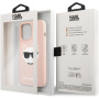 Чехол CG Mobile Karl Lagerfeld Liquid silicone Choupette Hard для iPhone 13 Pro, цвет Розовый (KLHCP13LSLCHLP)