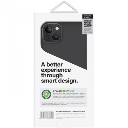 Чехол Uniq LINO MagSafe для iPhone 14 Plus, цвет Серый (Grey) (IP6.7M(2022)-LINOHMGRY)
