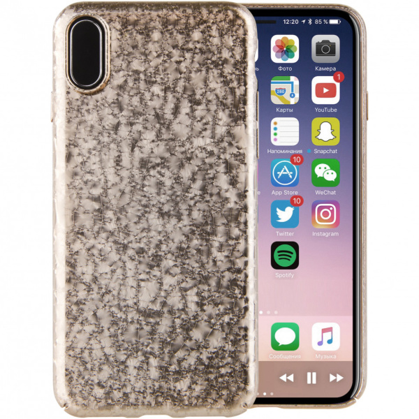 Чехол Uniq Topaz для iPhone X/XS, цвет Золотой (IPXHYB-TPZGLD)