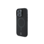 Чехол Mercedes Leather Plain Smooth with Ring Metal logo Hard Black (MagSafe) для iPhone 16 Pro, черный