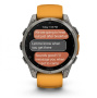 Смарт часы Garmin Fenix 8, 51 мм, AMOLED, Sapphire Titanium with spark orange/graphite silicone band