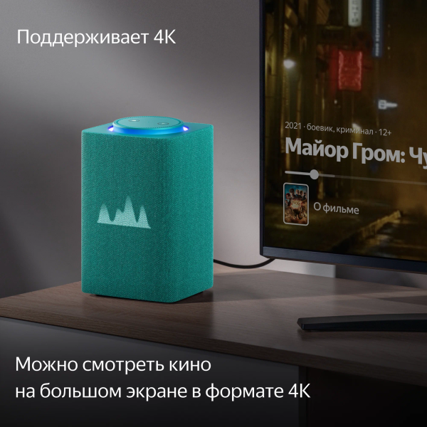 Умная колонка Яндекс Станция Макс с Zigbee, Бирюзовый (YNDX-00053TRQ)