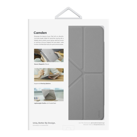 Чехол Uniq Camden для iPad 11"(2025) / 10.9"(2022), серый