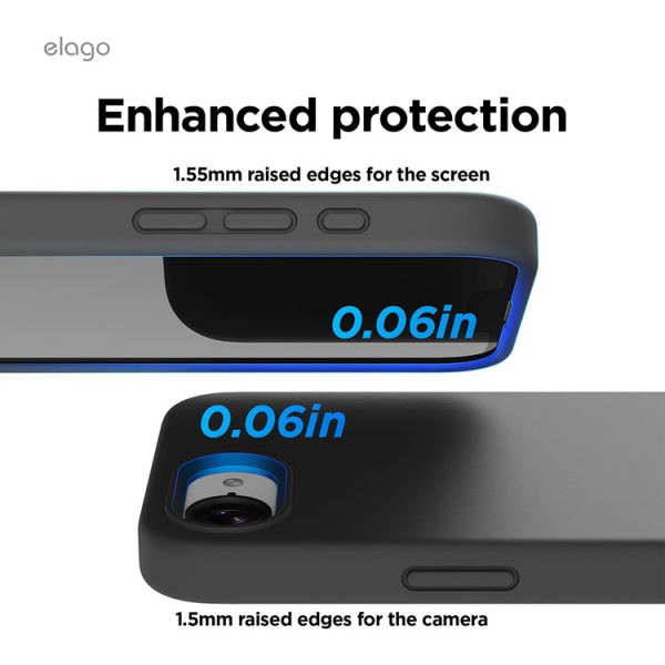 Чехол Elago Soft silicone (Liquid) Black (MagSafe) для iPhone 16e
