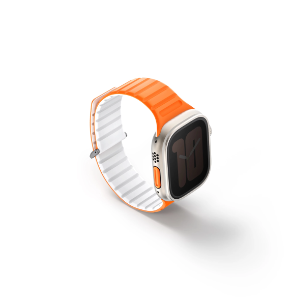 Ремешок Uniq Revix EVO reversible Magnetic Amber для Apple Watch 49/45/44/42 mm, Orange/White