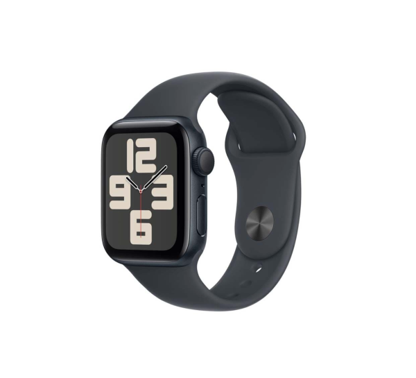 Apple Watch SE (2024), 40 мм корпус из алюминия цвета «Midnight», ремешок Sport Band размера M/L цвета «Midnight»