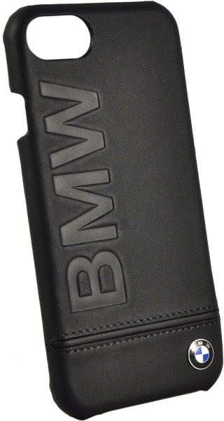 Чехол BMW Signature Logo imprint Hard кожа для iPhone 7/8/SE 2020, цвет черный (BMHCP7LLSB)