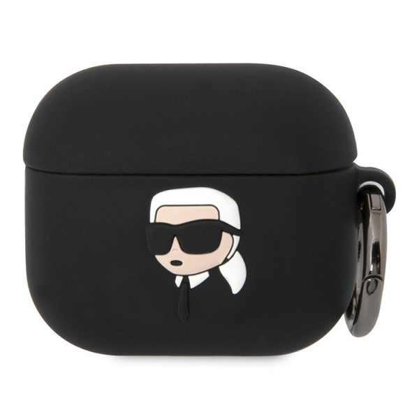 Чехол Karl Lagerfeld Silicone case with ring NFT 3D Karl для Airpods 3 (2021),цвет черный (KLA3RUNIKK)