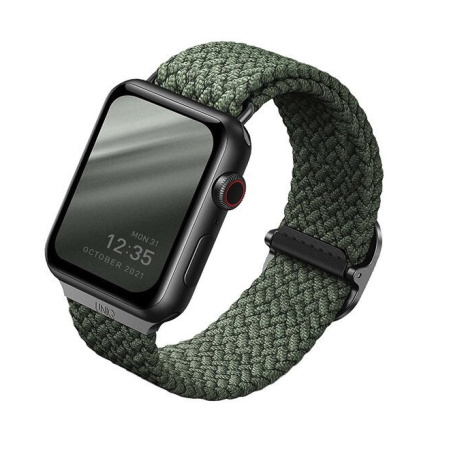 Ремешок Uniq Aspen Strap Braided для Apple Watch 38/40/41 мм, цвет Зеленый (40MM-ASPGRN)