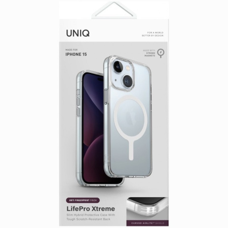 Чехол Uniq Lifepro Xtreme AF (MagSafe) для iPhone 15, цвет Прозрачный