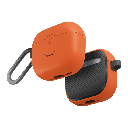 Чехол Uniq CLYDE Lock case Volt Orange/Charcoal для Airpods 4
