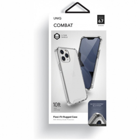 Чехол Uniq Combat для iPhone 12 Pro Max, Прозрачный (IP6.7HYB(2020)-COMCLR)