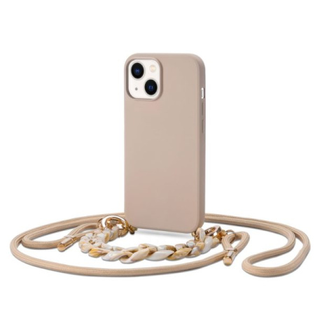 Чехол Tech-Protect Icon Chain для iPhone 14 Plus, цвет Бежевый