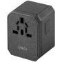 Сетевое зарядное устройство Uniq Voyage PD World Adapter для 150+ стран PD18W, цвет Черный (VOYAGE(PD)-GBLACK)