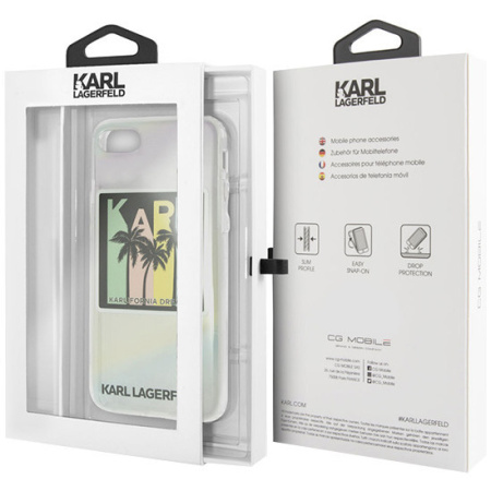 Чехол CG Mobile Karl Lagerfeld TPU Kalifornia Dreams Hard для iPhone 7/8/SE 2020, цвет Переливающийся (KLHCI8IRKD)