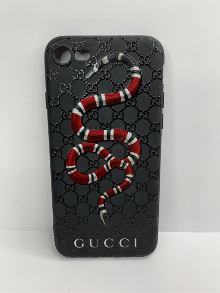 Чехол силиконовый для iPhone 7/8/SE supreme gucci 1, цвет Черный