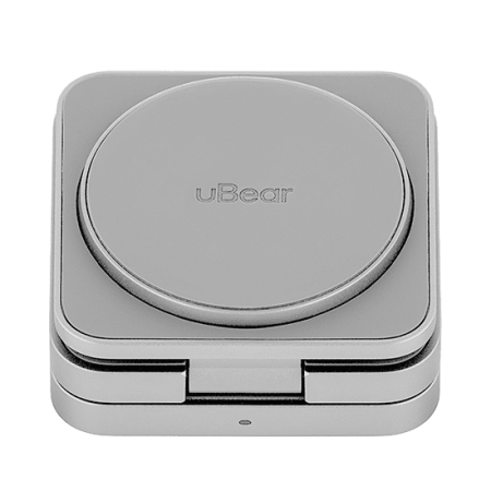 Беспроводное зарядное устройство uBear Balance 3in1 Magnetic wireless charger, цвет: серебро (WL09SL31-ADM)