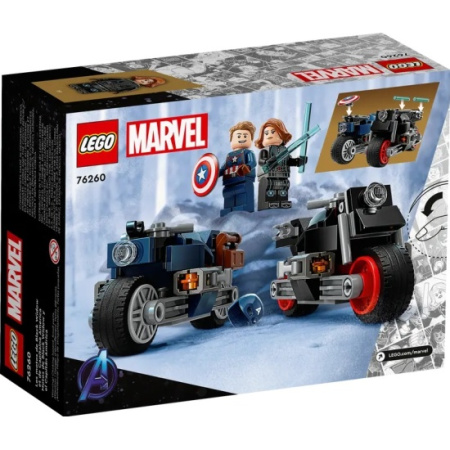 Конструктор LEGO Super Heroes - Черная вдова и Капитан Америка на мотоциклах (76260)