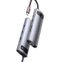 Хаб Baseus Metal Gleam Series 8-in-1 Multifunctional Type-C HUB Docking Station (WKWG050013)