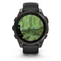 Смарт часы Garmin Fenix 8, 47 мм, AMOLED, Sapphire Carbon Gray DLC Titanium with Black/Pebble Gray Silicone Band