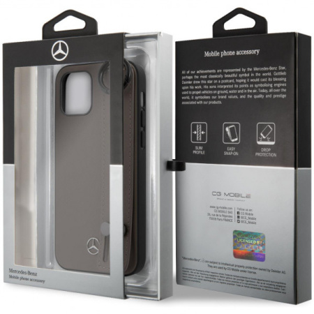 Чехол CG Mobile Mercedes Genuine Leather with Hand Strap Hard для iPhone 12 Pro Max, цвет Коричневый (MEHCP12LLSSBR)