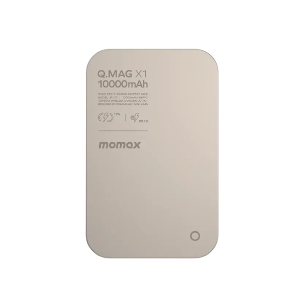 Внешний аккумулятор Momax Q.Mag X1 10000 mAh, Натуральный титан (IP117AE)