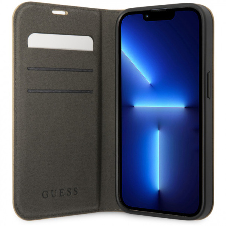 Чехол-книжка CG Mobile Guess PU Croco with metal logo Booktype для iPhone 14 Pro, цвет Золотой (GUBKP14LHGCRHD)