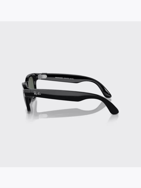 Умные очки Ray-Ban Smart Glasses Wayfarer Shiny Black/G15 Green, RW4006, Монохромные, без автозатемнения