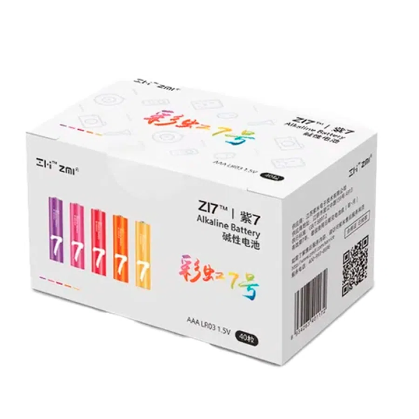 Батарейки алкалиновые Xiaomi ZMI Rainbow ZI7 тип AAA (40 шт.) (AA740)