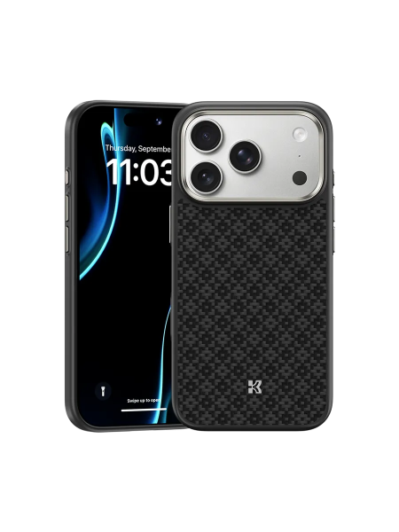 Усиленный чехол Benks ArmorPro ArmorGrid Case built with Kevlar® для iPhone 17 Pro, цвет черный (Black)