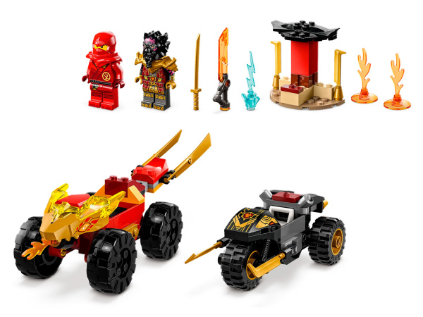Конструктор LEGO Ninjago - Кай и Рас: Битва на машине и мотоцикле (71789)