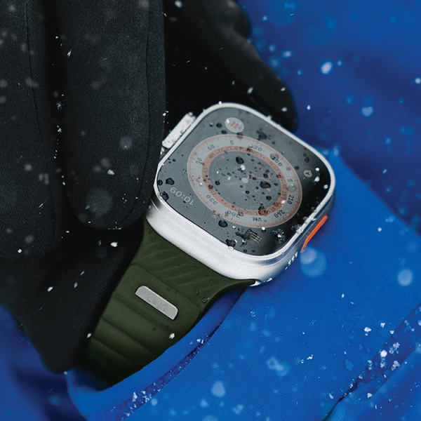 Ремешок Uniq для Apple Watch 49-46-45-44 mm STRIDE FKM Rubber Green